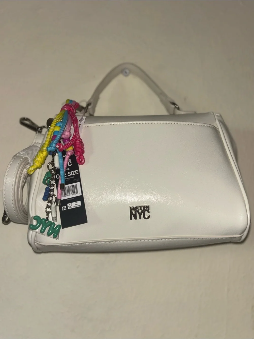 White Top-Handle Crossbody Bag Madden NYC